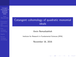 Cotangent cohomology of quadratic monomial ideals - Math