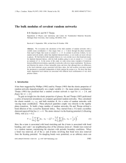 The bulk modulus of covalent random networks