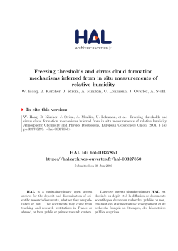 Freezing thresholds and cirrus cloud formation mechanisms