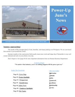 Power-Up June`s News - Masters Electrical Services, LTD