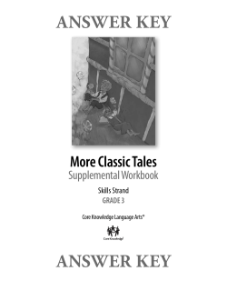 ANSWER KEY ANSWER KEY