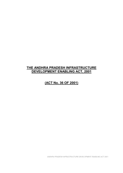 The Andhra Pradesh infrastructure development enabling act