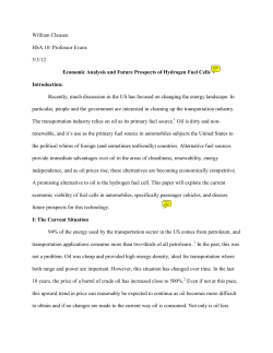 Economic Analysis and Future Prospects of Hydrogen Fuel