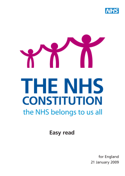 The NHS Constitution Easy Read