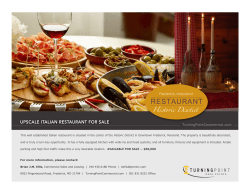 Frederick Italian Restaurant with Conf Agree 05202015