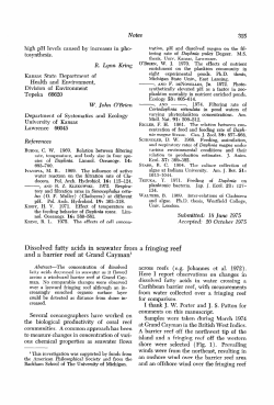 Dissolved fatty acids in seawater from a fringing reef and a barrier