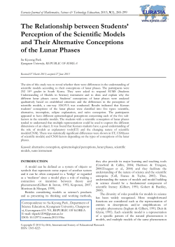 The Relationship between Students` Perception of the Scientific