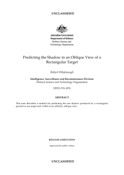 Predicting the Shadow in an Oblique View of a Rectangular Target