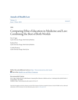 Comparing Ethics Education in Medicine and