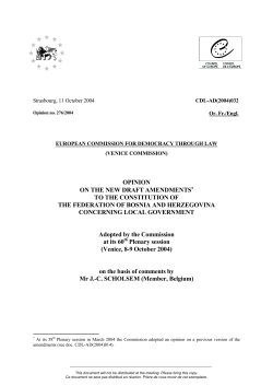 OPINION ON THE NEW DRAFT AMENDMENTS TO THE