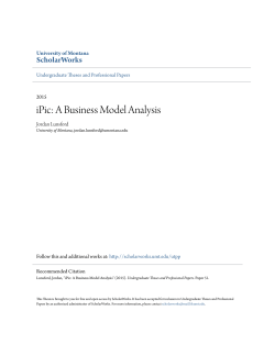 iPic: A Business Model Analysis - ScholarWorks @ UMT