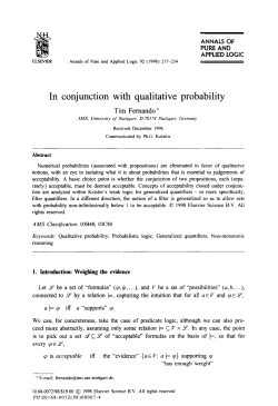 In conjunction with qualitative probability