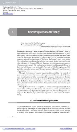 1 Newton`s gravitational theory - Assets
