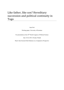 Like father, like son? Hereditary succession and political continuity