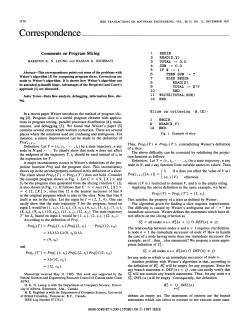 orrespondence. - IEEE Computer Society