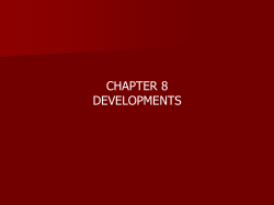 CHAPTER 8 DEVELOPMENTS