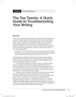 The Top Twenty: A Quick Guide to Troubleshooting Your Writing