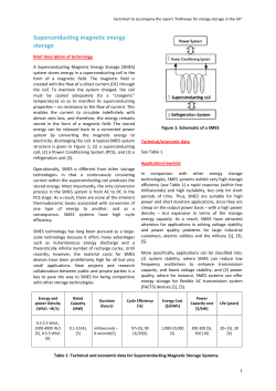 superconducting magnetic energy storage factsheet PDF, 178KB