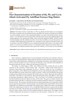 The Characterization of Fixation of Ba, Pb, and Cu in Alkali