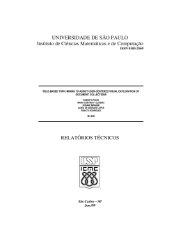 UNIVERSIDADE DE S&Atilde;O PAULO Instituto de Ci&ecirc;ncias