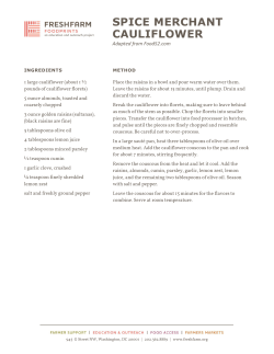 SPICE MERCHANT CAULIFLOWER