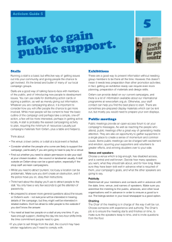 How to gain public support. 5