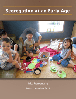 Segregation at an Early Age - The National Coalition on School
