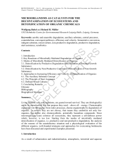 Microorganisms as catalysts for the Decontamination of