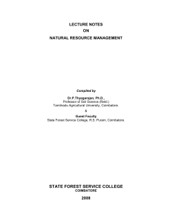 Natural Resource Management