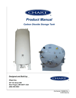 CO2 Storage Tank Product Manual