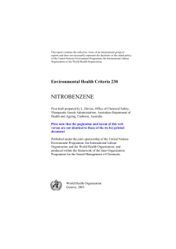 nitrobenzene - World Health Organization