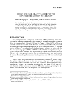 Design of Lunar Gravity Assist for the Bepicolombo Mission to Mercury