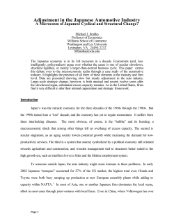 Japanese Auto Industry Restructuring Paper