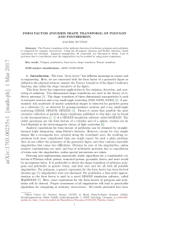 Form factor (Fourier shape transform) of polygon