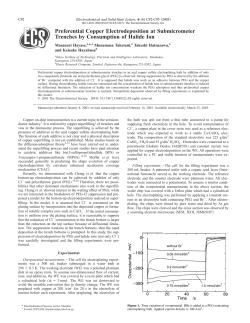 Preferential Copper Electrodeposition at Submicrometer Trenches