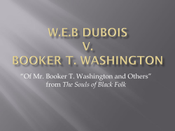 Of Mr. Booker T. Washington and Others