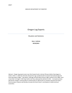 Oregon Log Exports - Oregon Legislative Information System