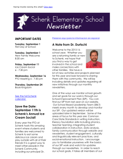 September 2015 - Herbert Schenk Elementary School