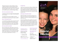 Pubertal Induction - Turner Syndrome Support Society