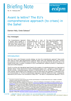 The EU`s comprehensive approach