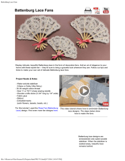 Battenburg Lace Fans