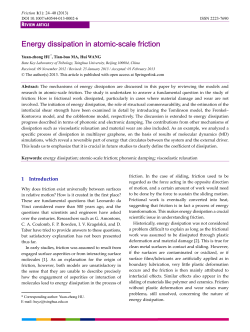 Energy dissipation in atomic-scale friction | SpringerLink