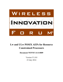 Lw and ULw POSIX AEPs for Resource Constrained Processors