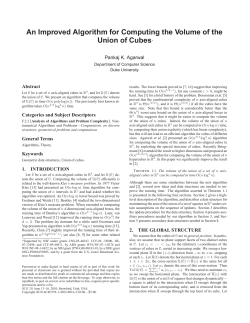 An improved algorithm for computing the volume of the union of cubes