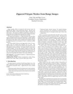 Zippered Polygon Meshes from Range Images