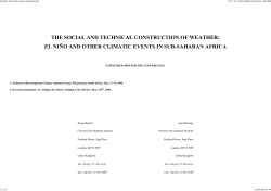 The social and technical construction of weather: El Nino and other