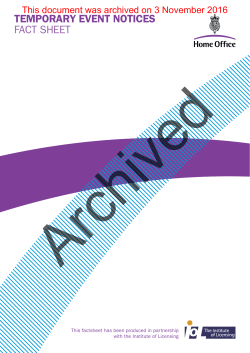 Temporary event notices factsheet
