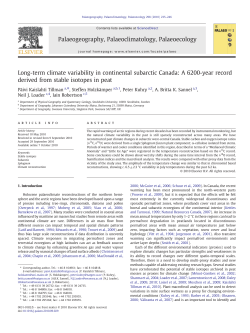 Long-term climate variability in continental subarctic