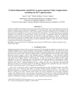 Critical dimension sensitivity to post-exposure bake
