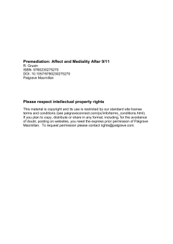 Premediation: Affect and Mediality After 9/11